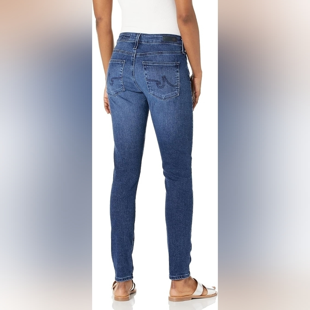 AG Adriano Goldschmied Women's Blue Skinny Ankle Jeans, Size 28 X 28